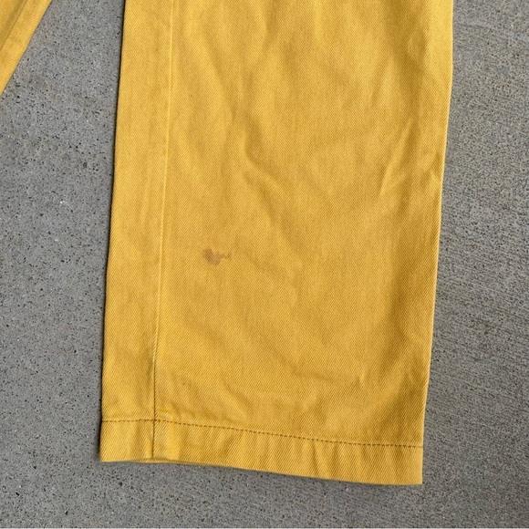 Urban Outfitters Mustard Denim Wide Leg Jumpsuit / Overalls Size Medium - Picture 11 of 12